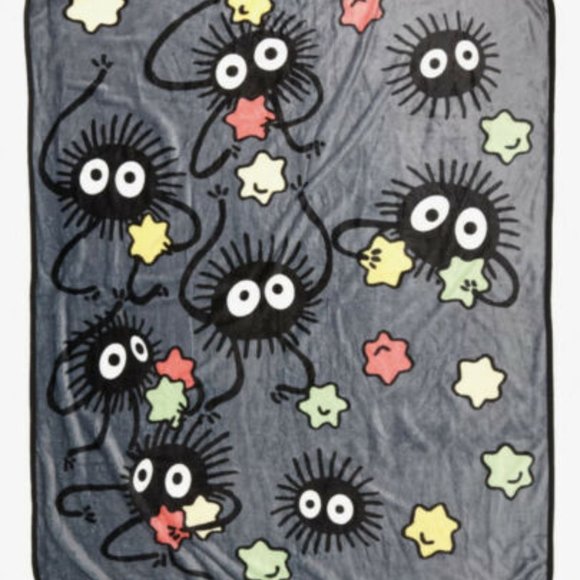 Studio Ghibli Spirited Away Soot Sprite Blanket - Picture 1 of 1